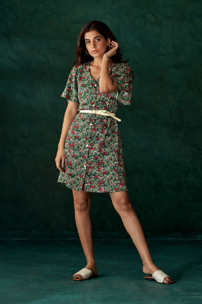 fierce-leaf-print-dress