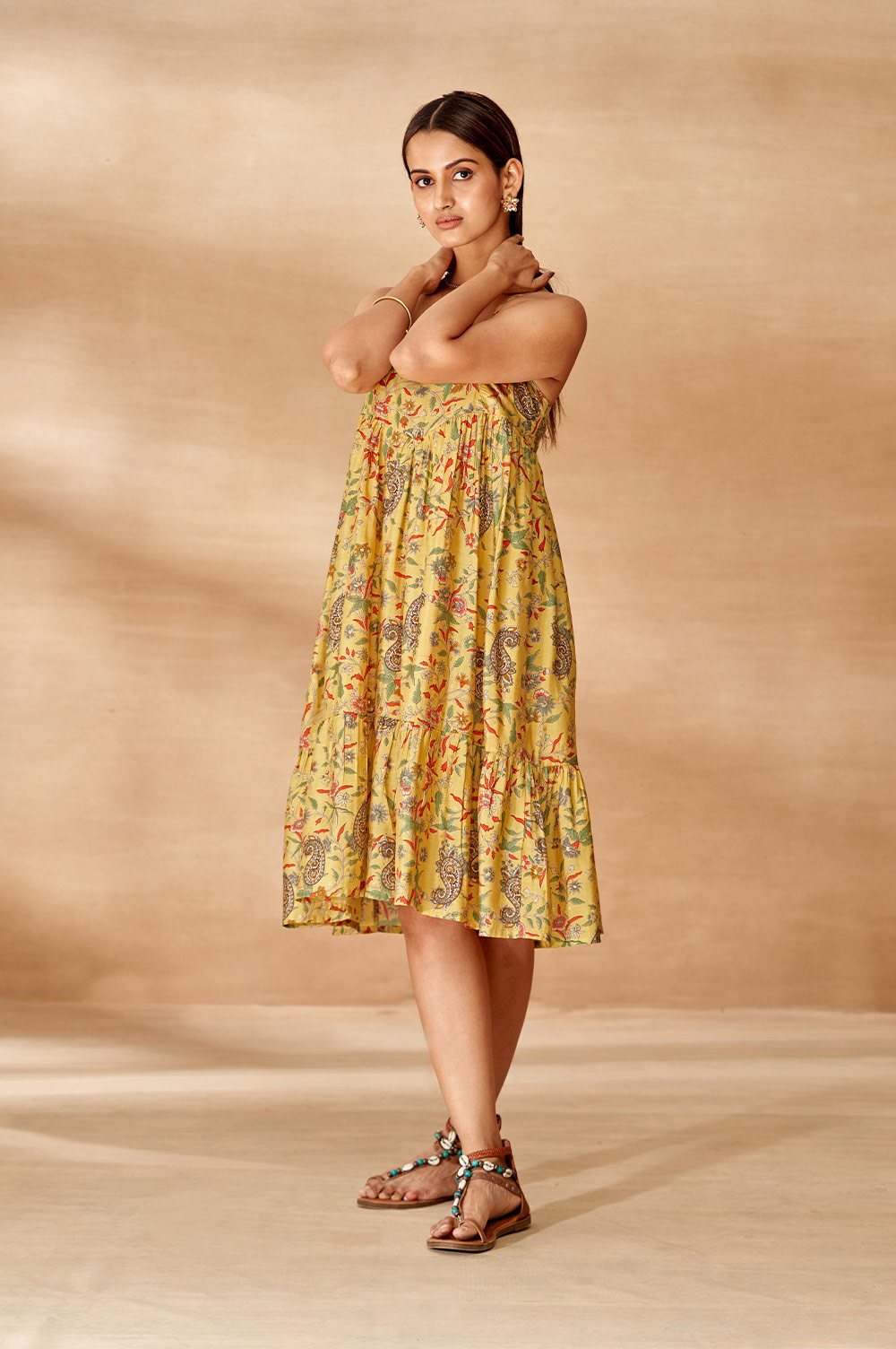 chanderi-foil-print-midi-dress