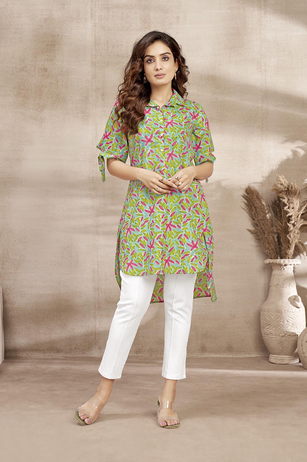 printed-green-floral-dress