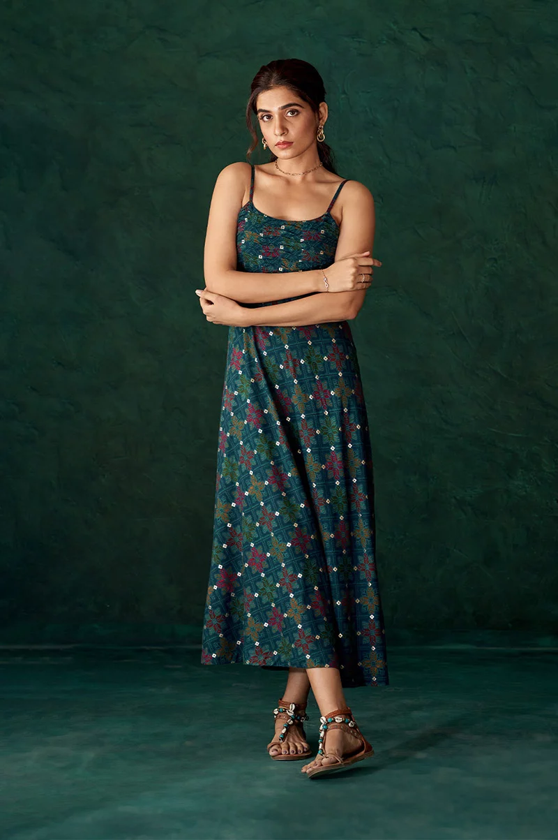 peacock-blue-rayon-dress