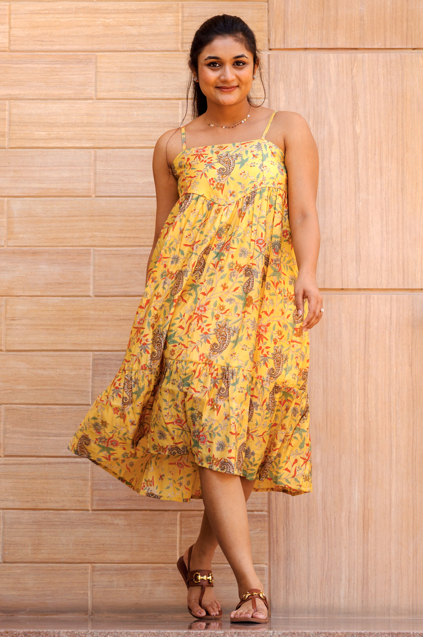 chanderi-foil-print-midi-dress-influencers-style