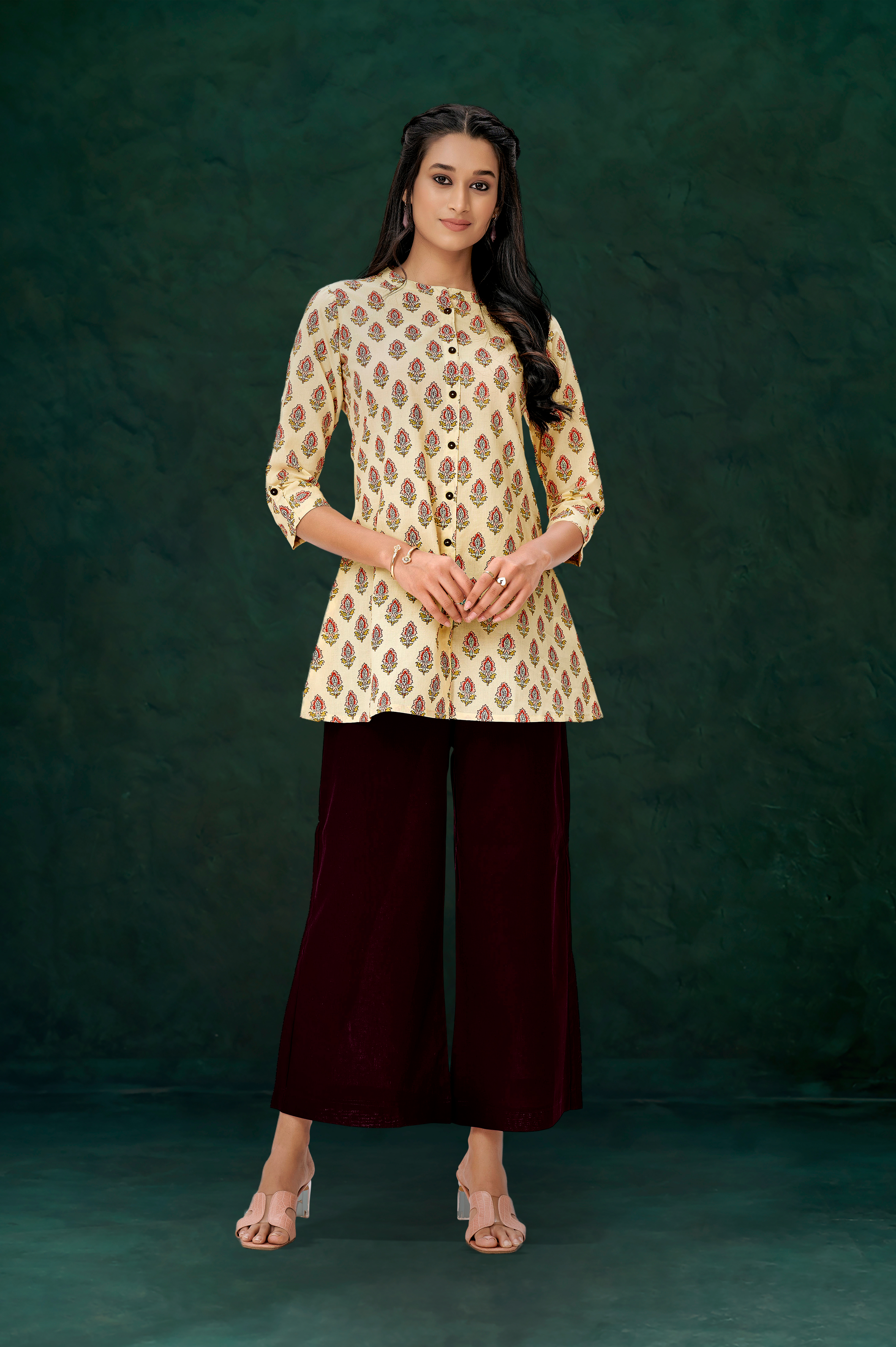 beige-yellow-floral-kurta-top
