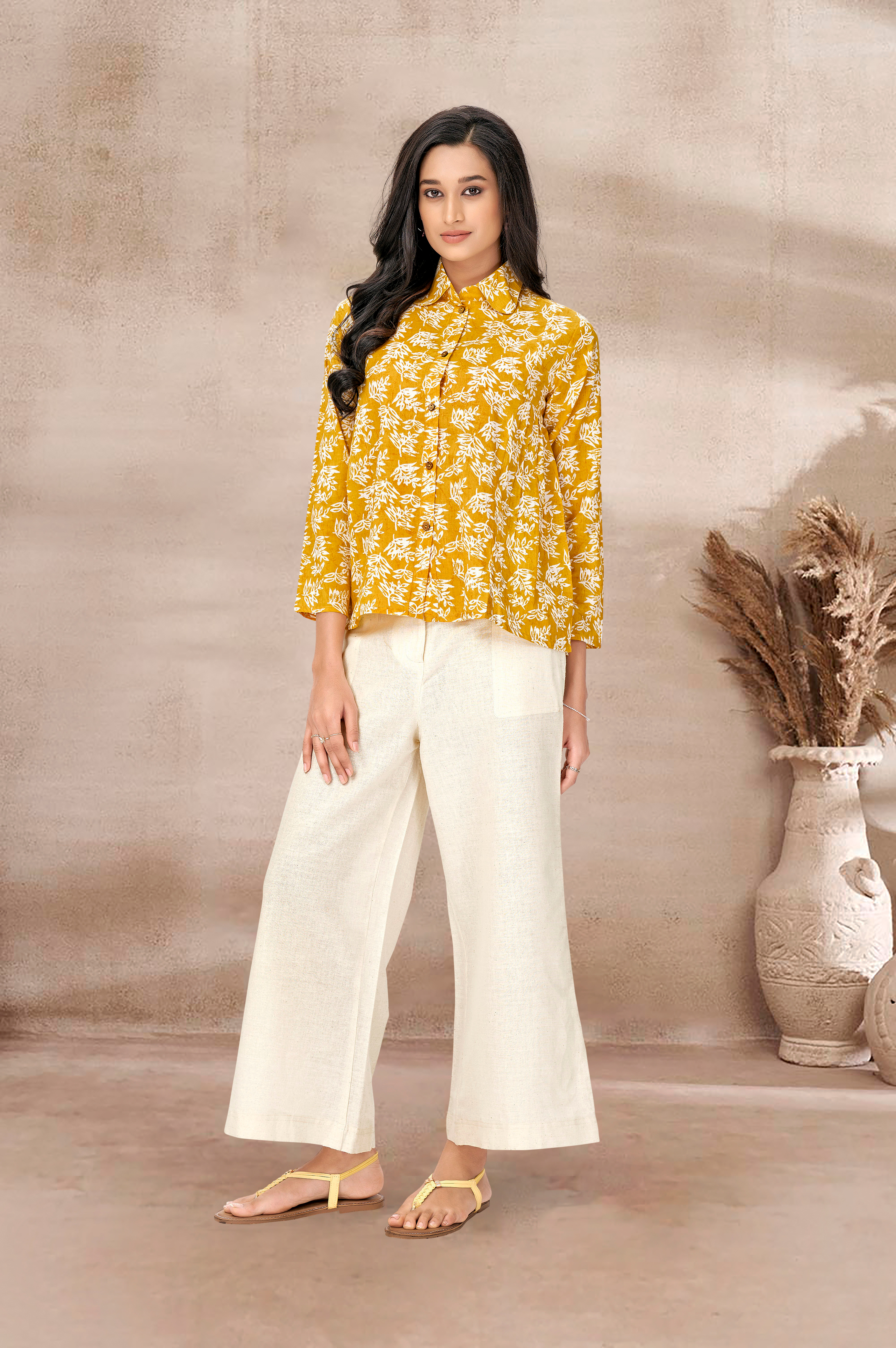 mustard-yellow-shirt-short-floral-top