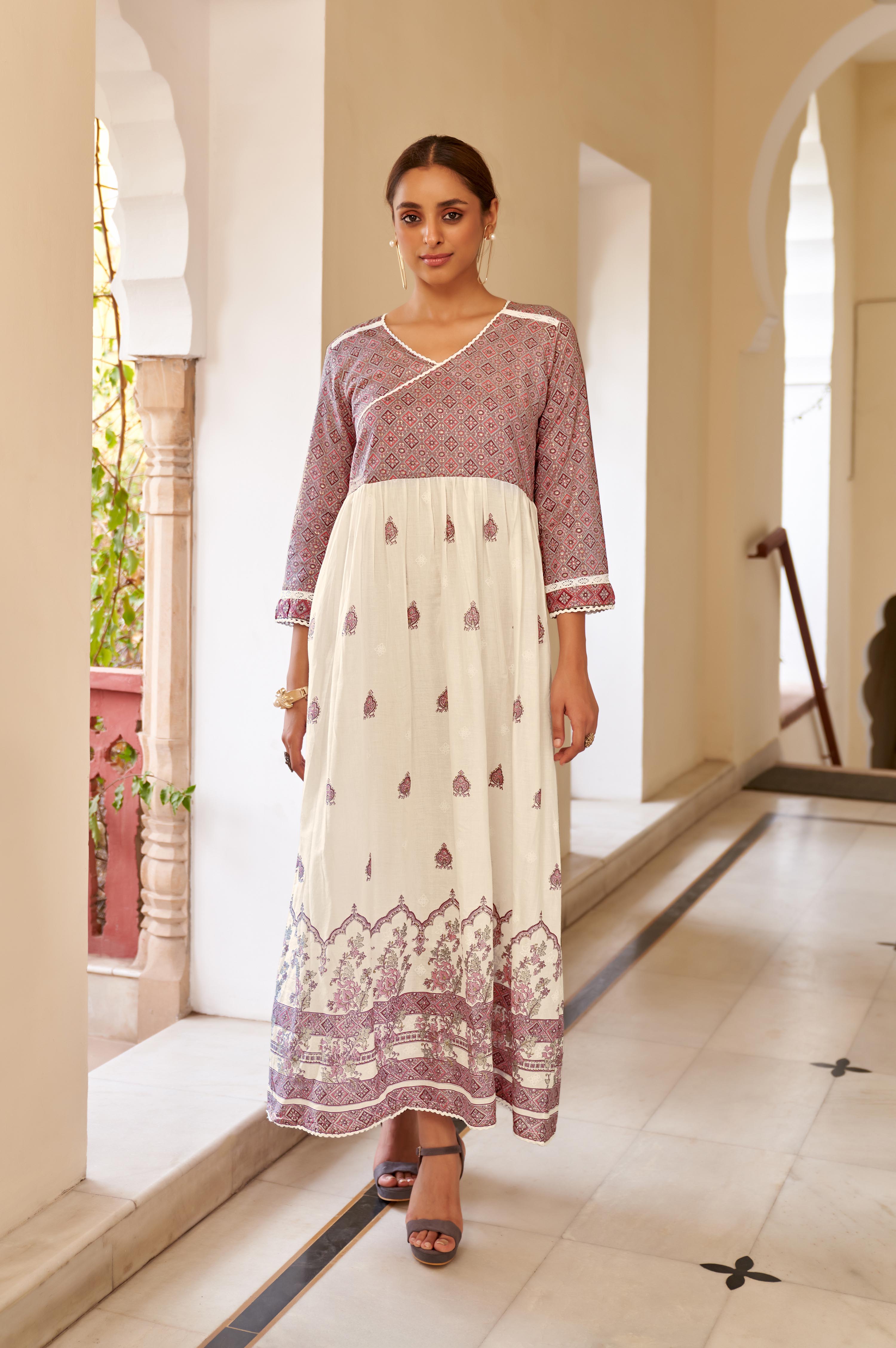 pink-cotton-printed-v-neck-dress