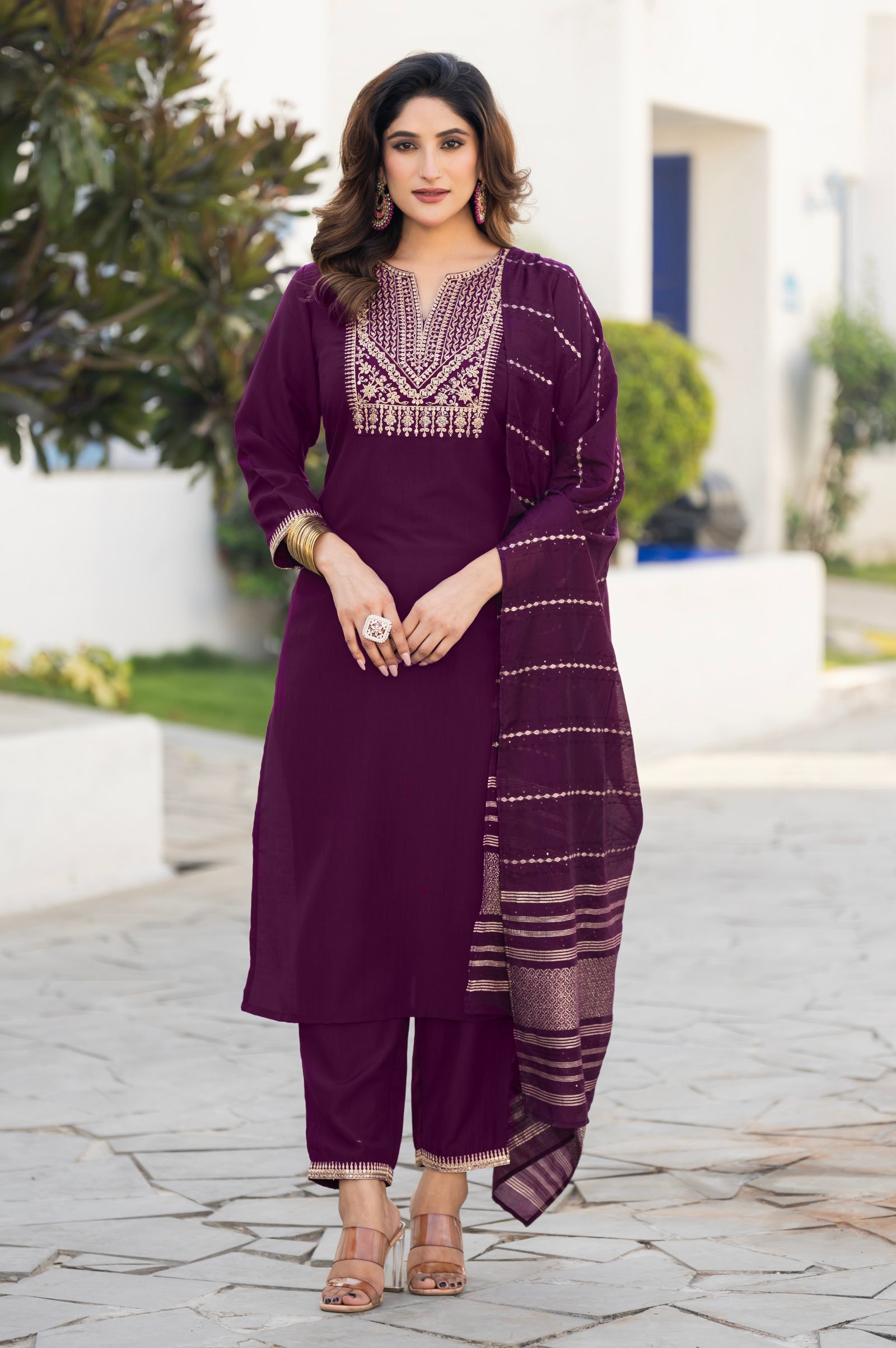 wine-chinon-embroidered-kurta-set-with-dupatta