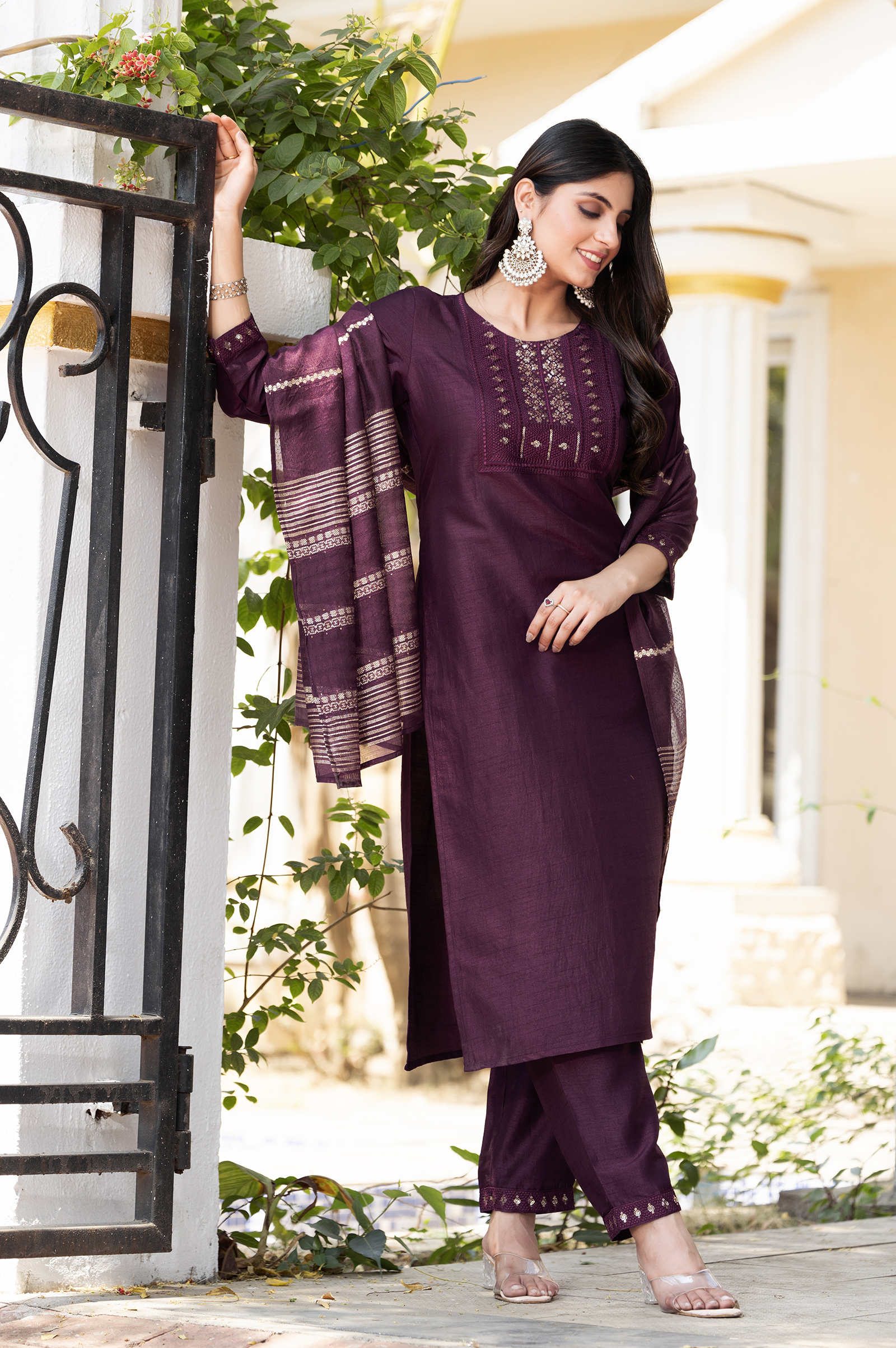 wine-silk-blend-embroidered-kurta-set-with-dupatta-for-women