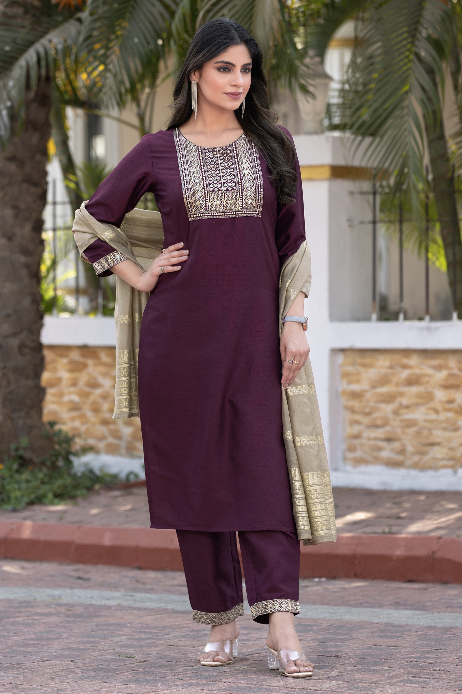 wine-silk-blend-embroidered-kurta-set-with-dupatta-for-women-deksd8043
