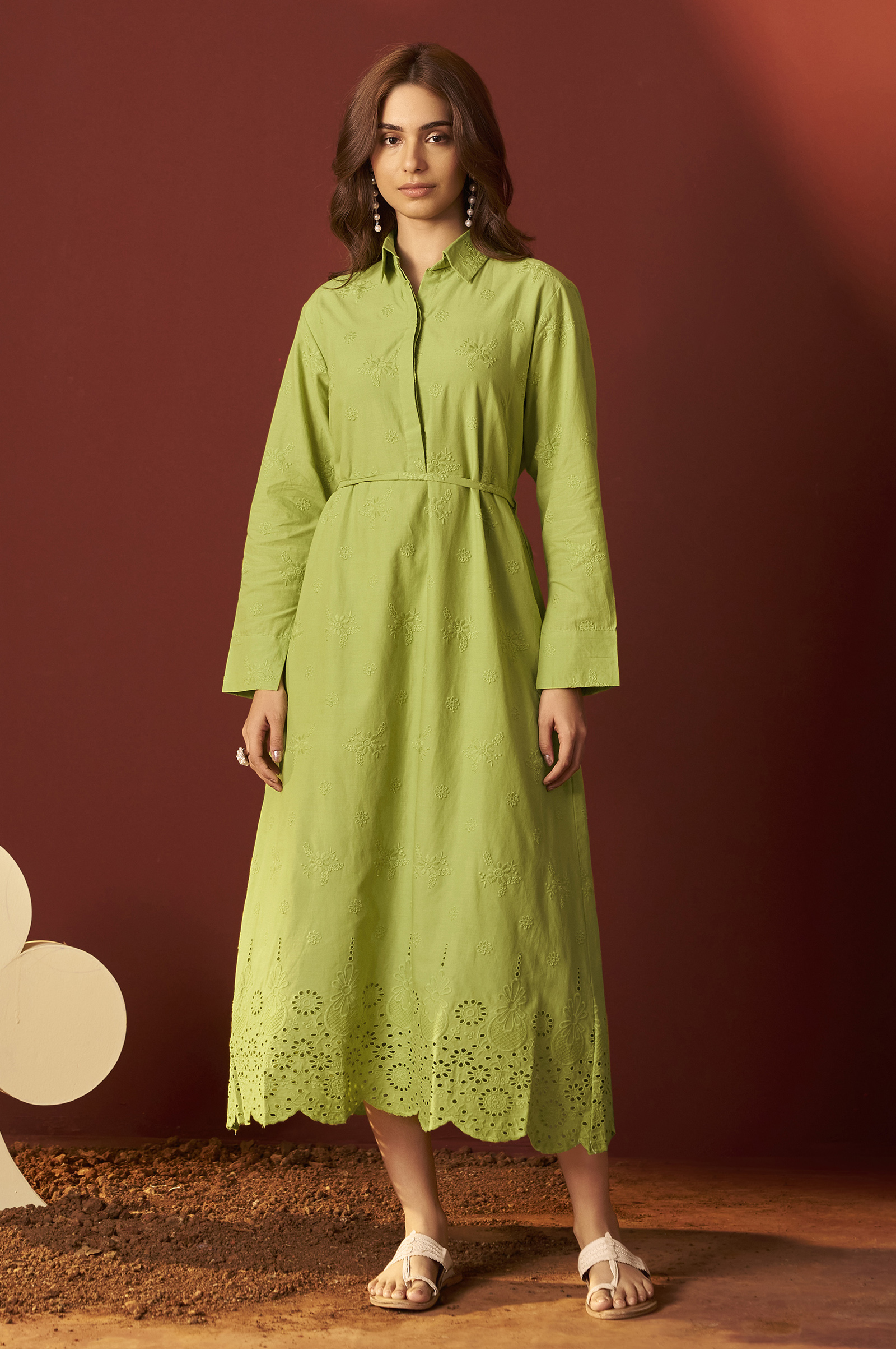 green-pure-cotton-schiffly-embroidered-dress-for-women