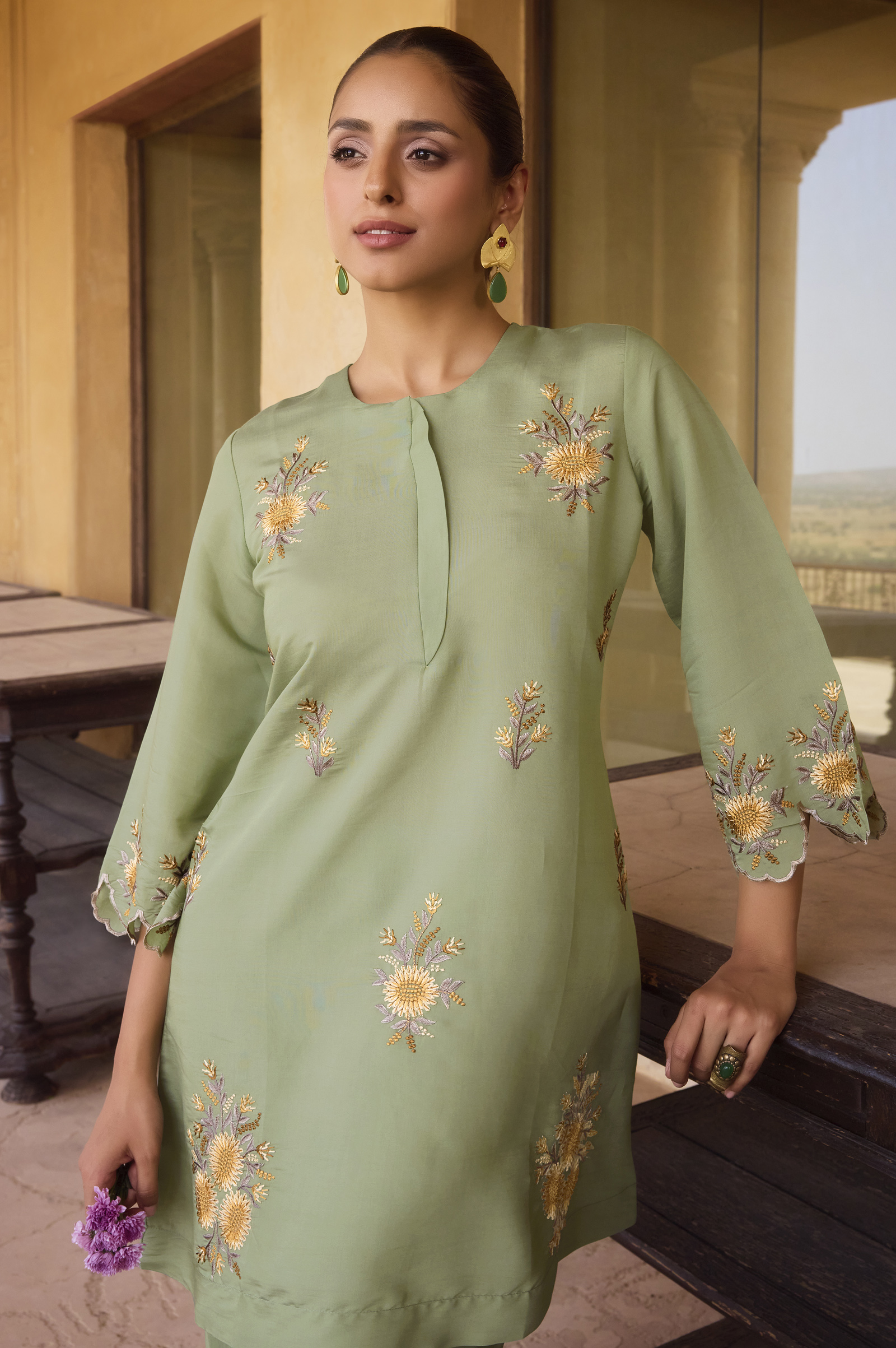 womens-green-embroidered-roman-silk-co-ord-set