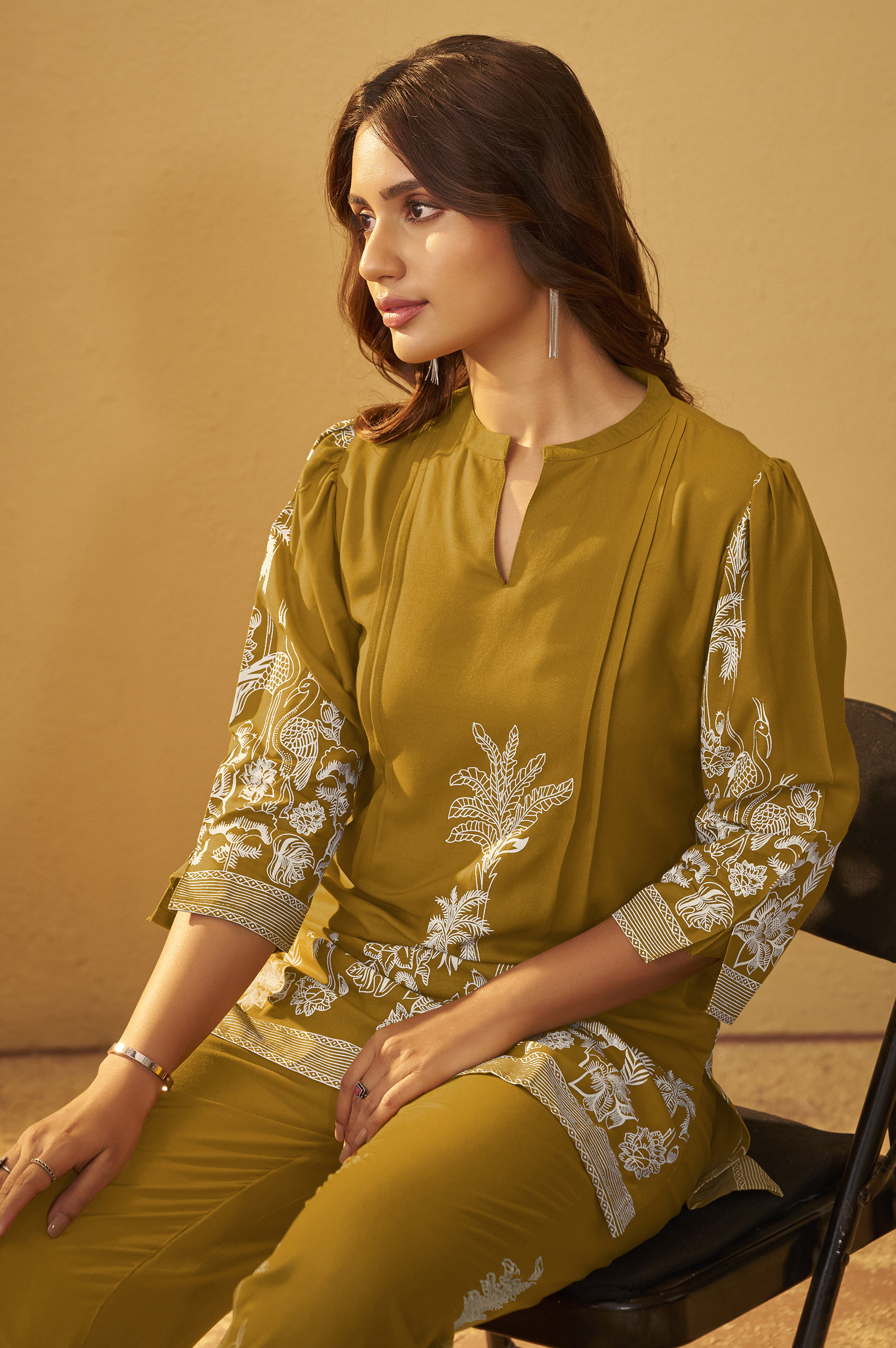 mustard-rayon-floral-printed-co-ord-set-for-women