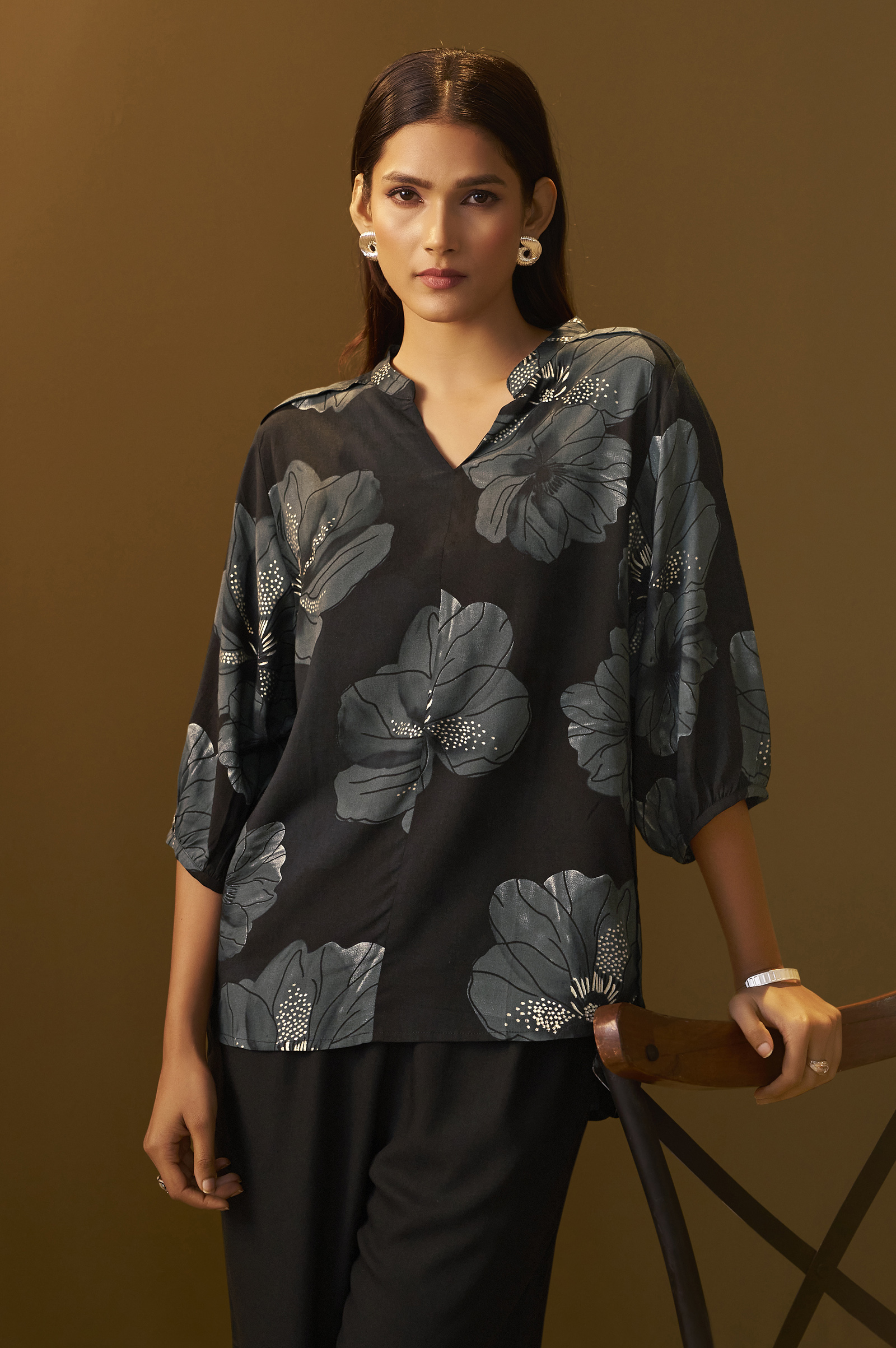 black-viscose-reyon-printed-top-and-pant-co-ord-set