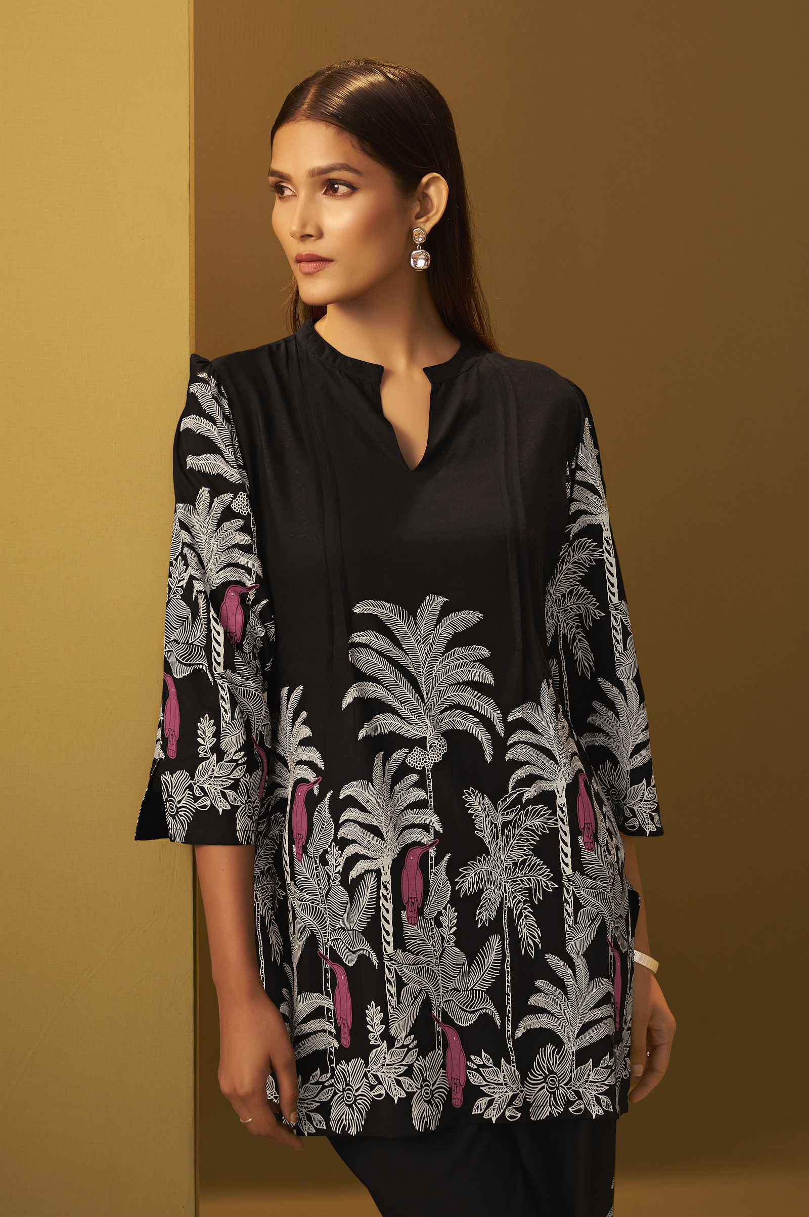 black-rayon-floral-printed-co-ord-set-for-women