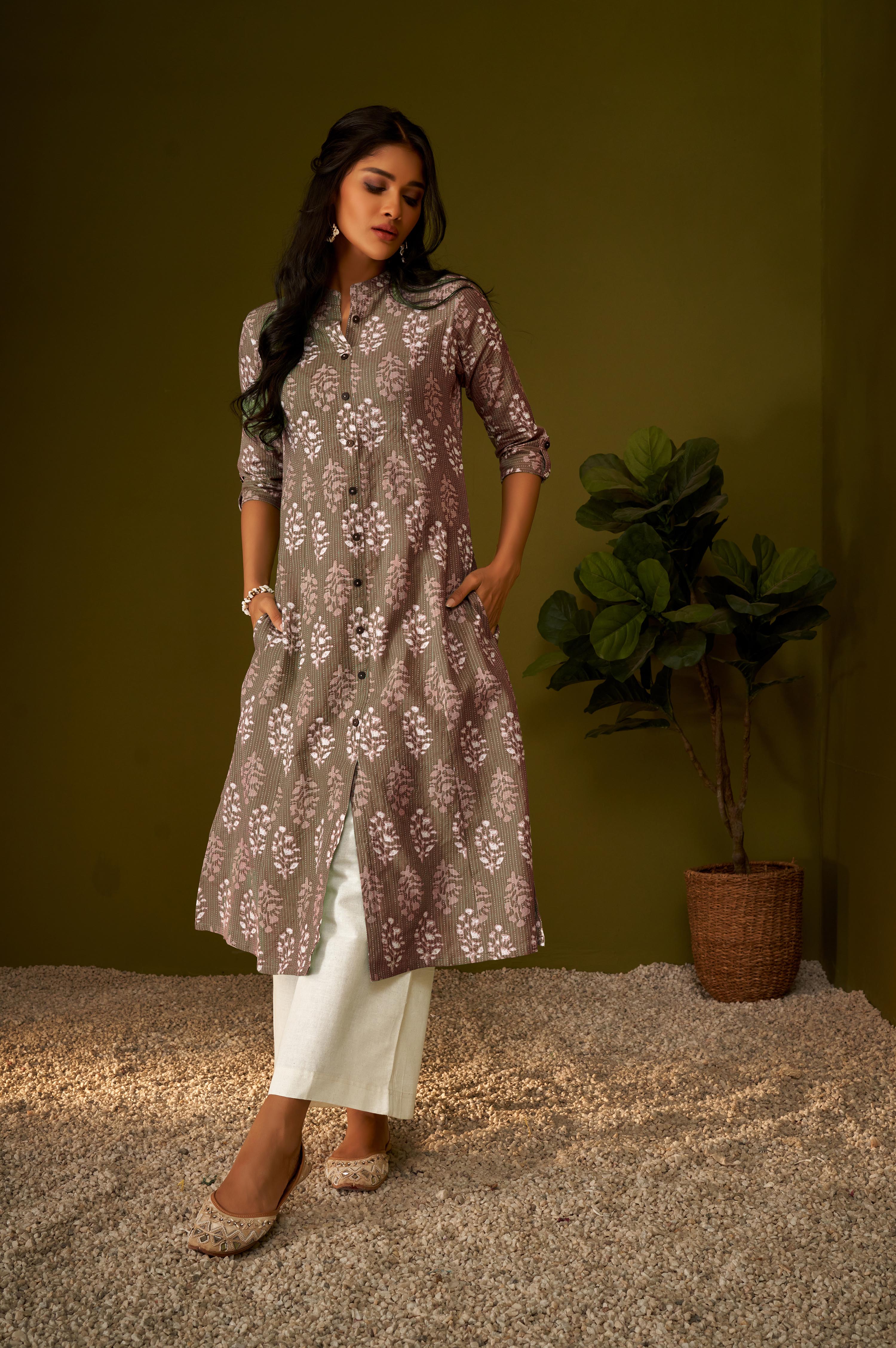 women-brown-cotton-ethnic-motifs-a-line-kurta