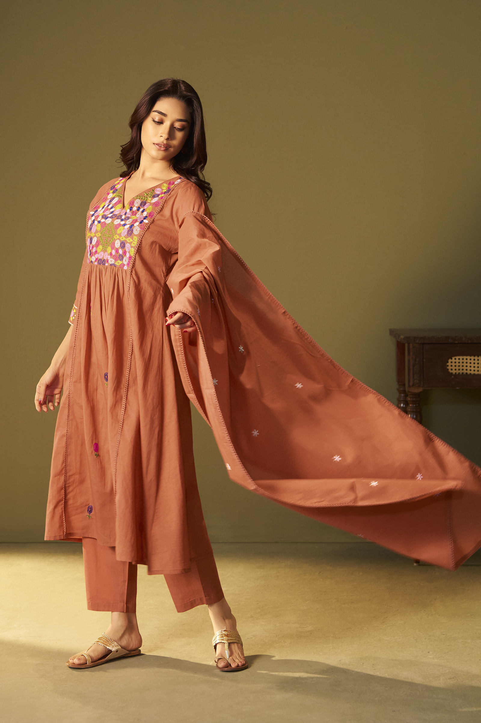 womens-orange-pure-cotton-embroidered-kurta-set-with-dupatta