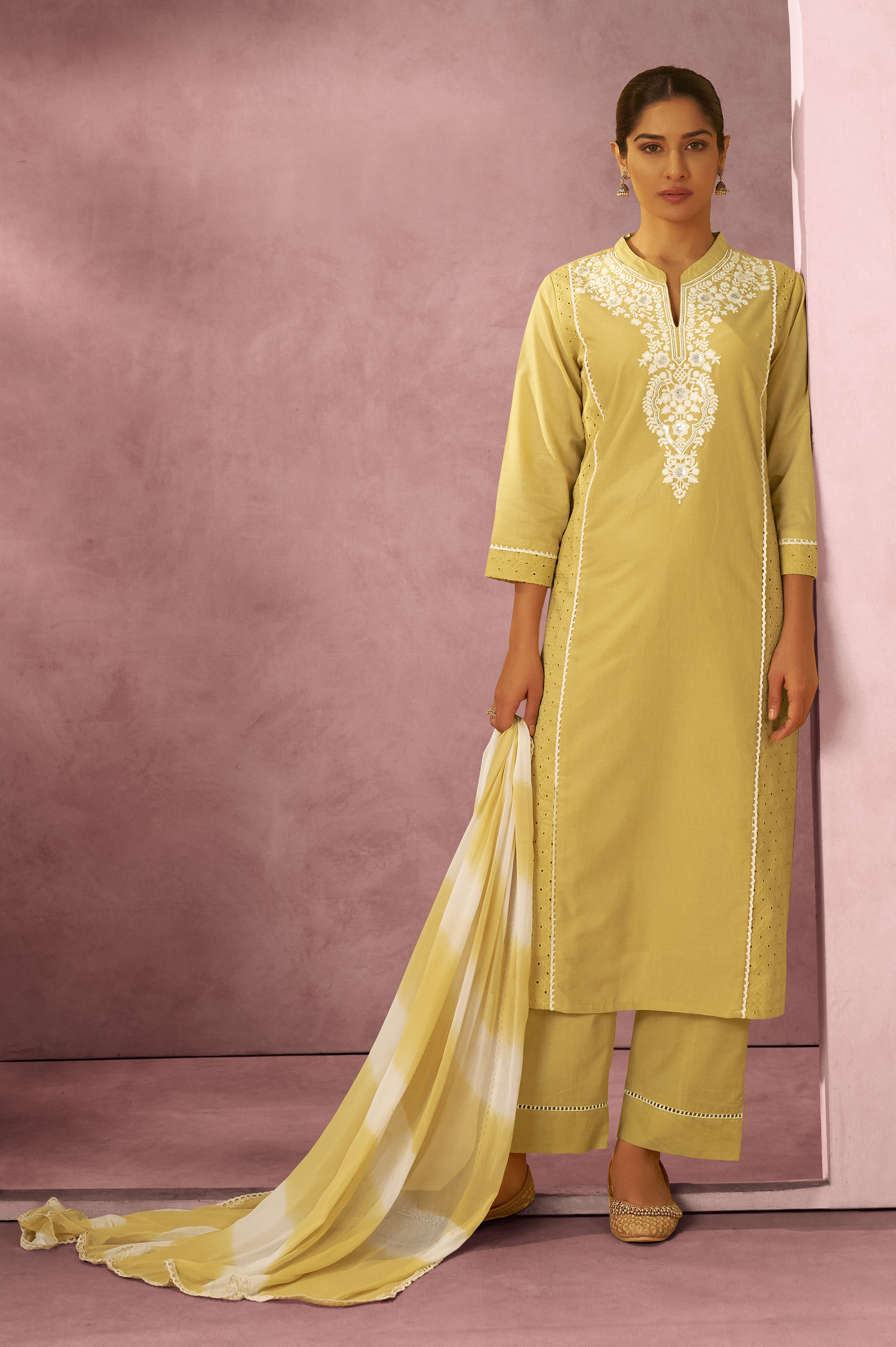yellow-pure-cotton-schiffli-embroidered-straight-kurta-set-dupatta